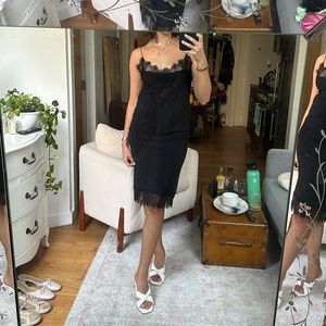 Black Lace Slip Dress